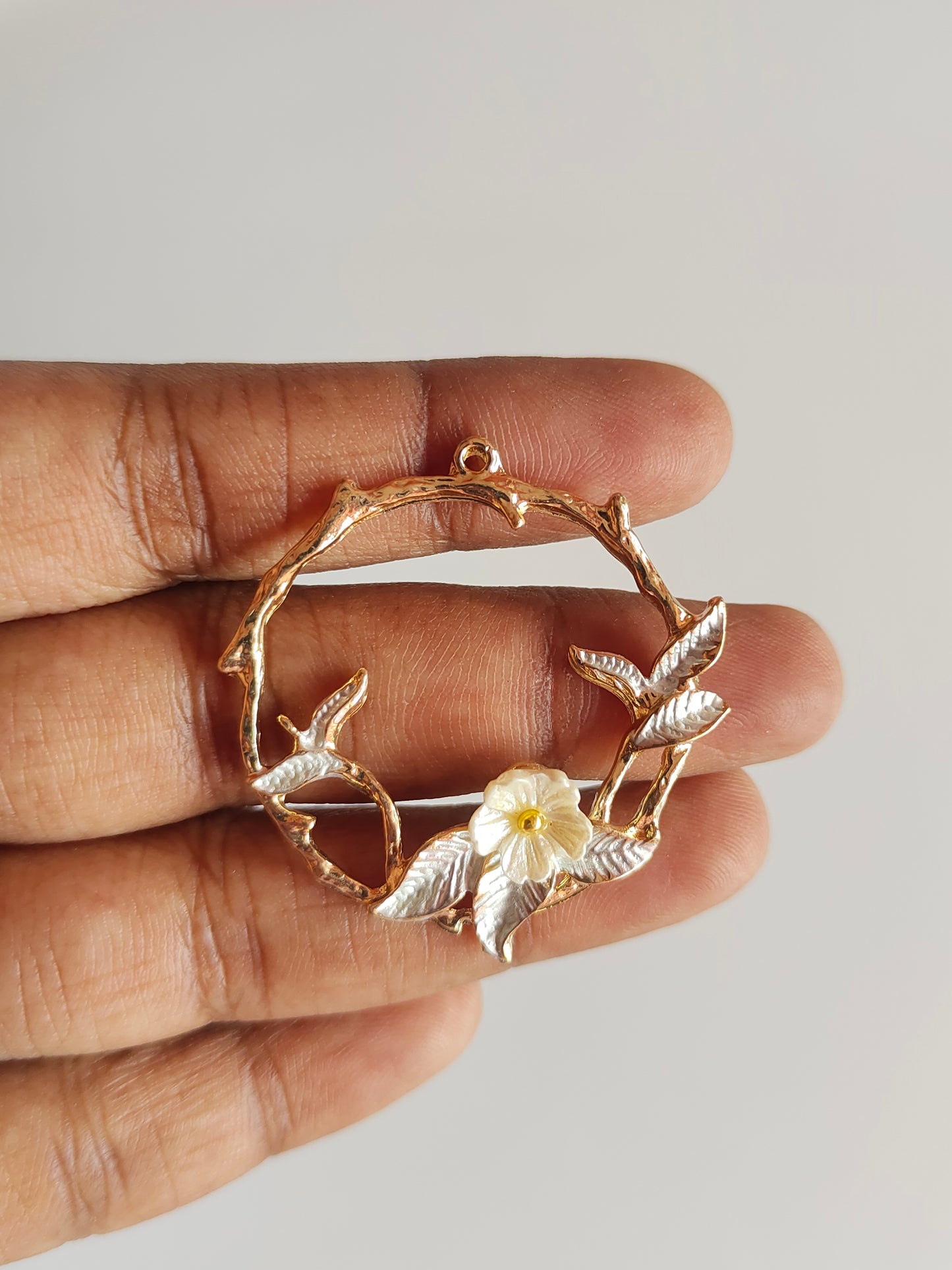 Floral Open Bezel - 1 Piece