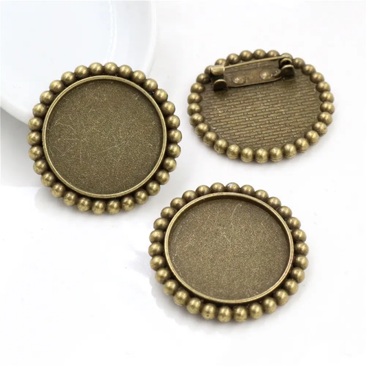 Vintage Brooch Base D1 - 1 Piece