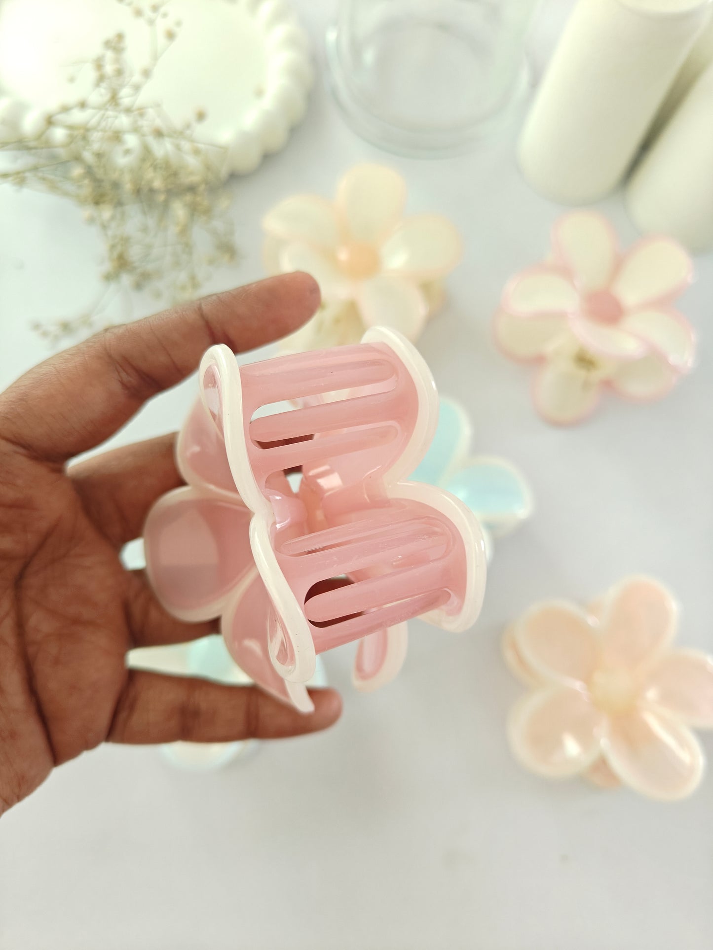 Pastel Flower Claws - Big Size