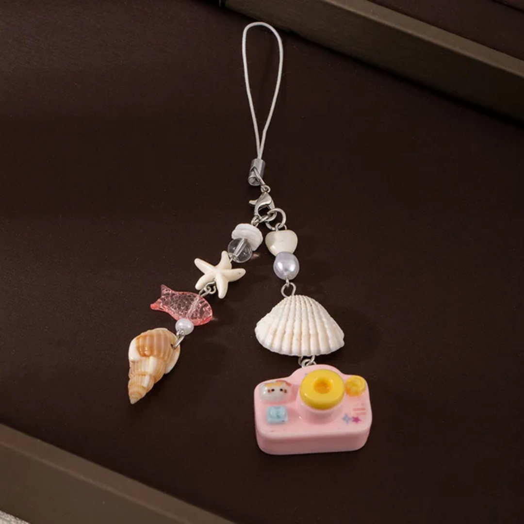 Pink Cam Ocean Phone Hanging Charm