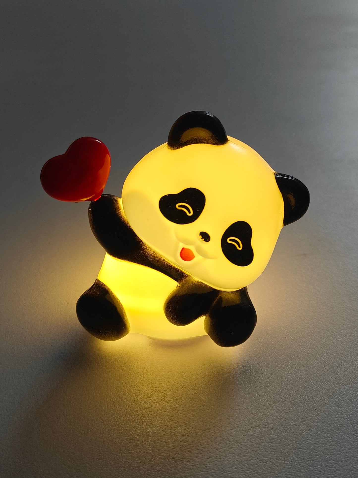 Mini Valentine Heart Panda Lamp - White/Yellow (1 Piece)