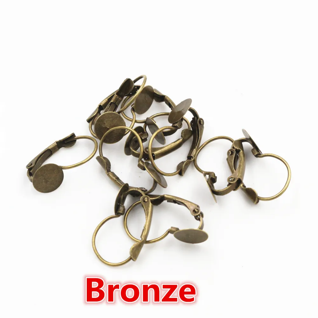 Flat Blank Lever Back Base - 1 Pair