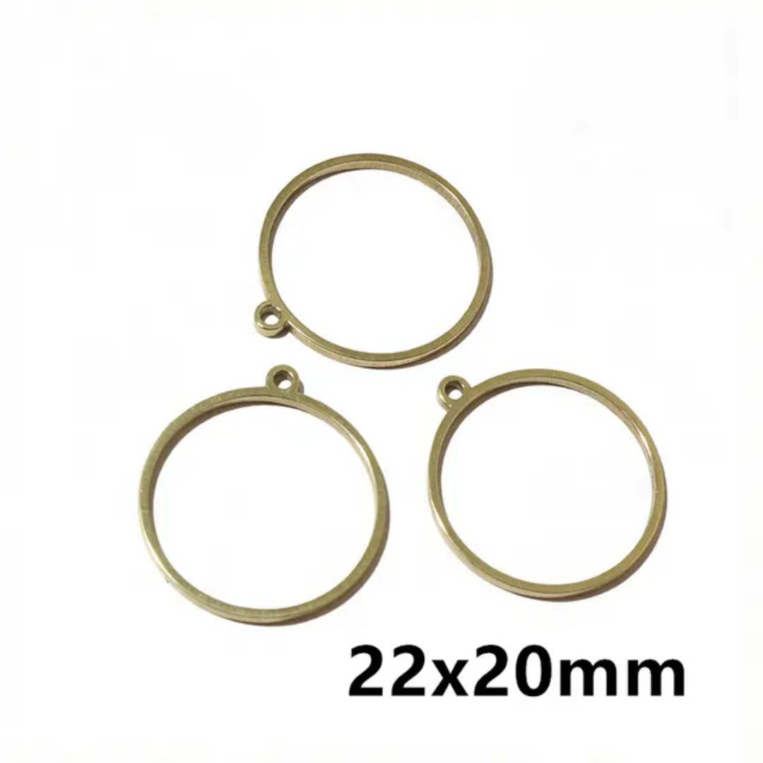Stainless Steel Open Bezel With Single Hoop - 1 Piece
