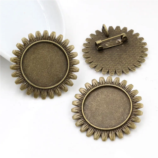 Vintage Brooch Base D2 - 1 Piece