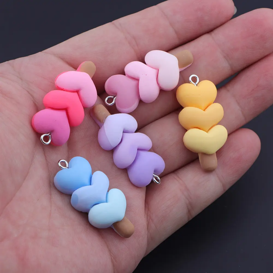 Kawaii Keychain Gradient Resin Charm - 1 Piece