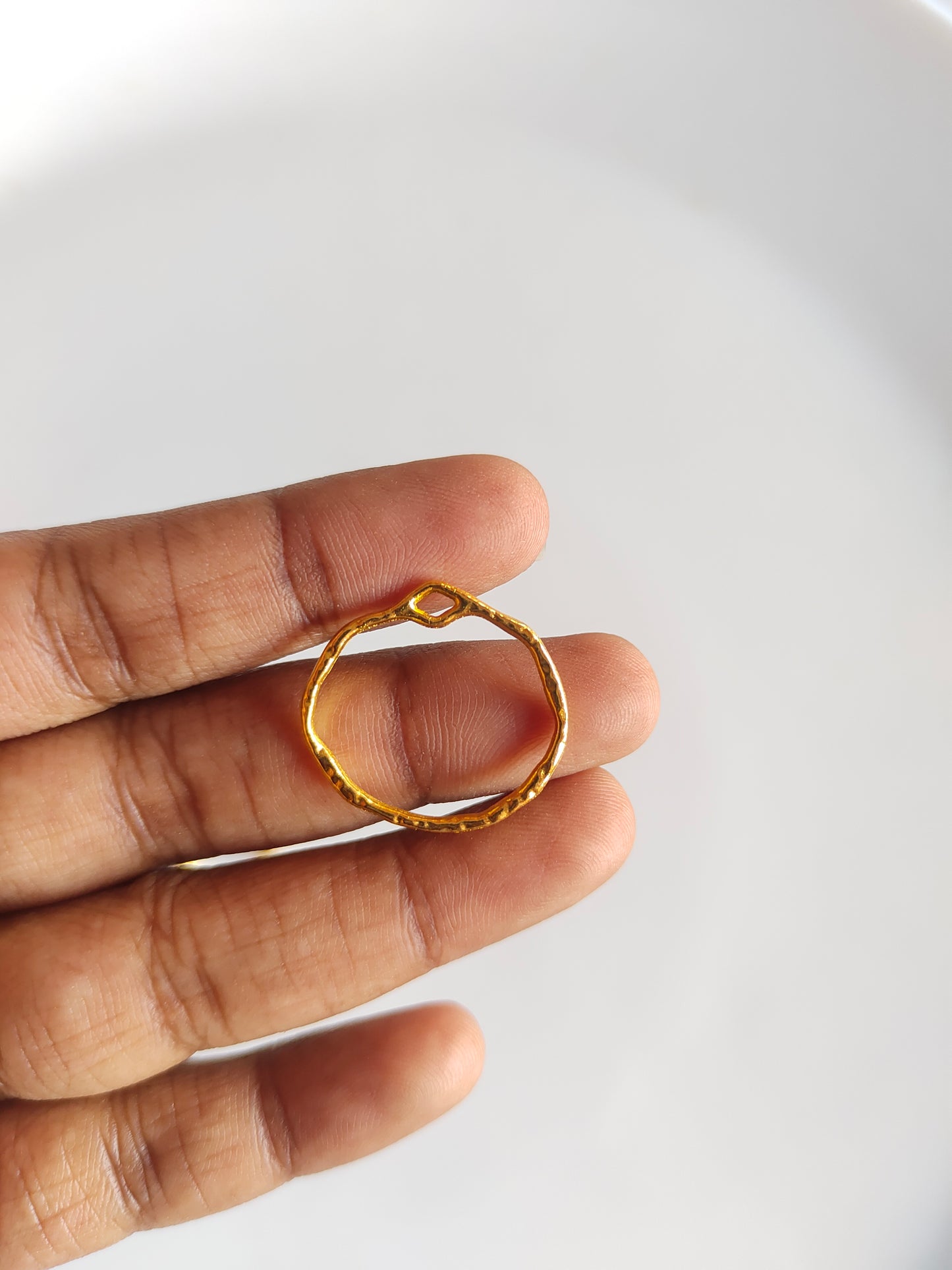 Gold Geometric Open Bezel Set - 1 Set