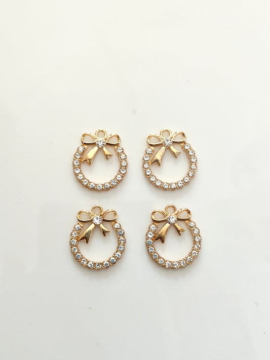 Round Bow Charm - 1 Piece