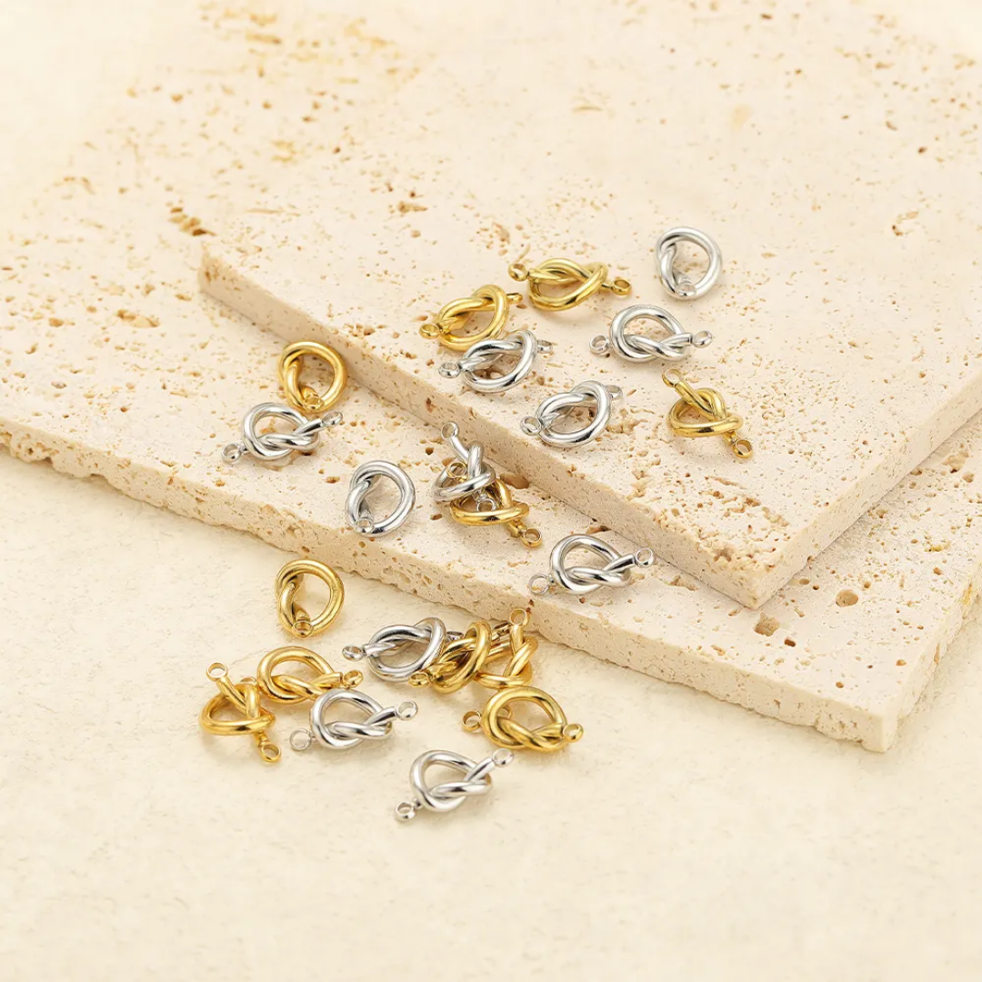 Stainless Steel Knot Connector Charm - 1 Piece