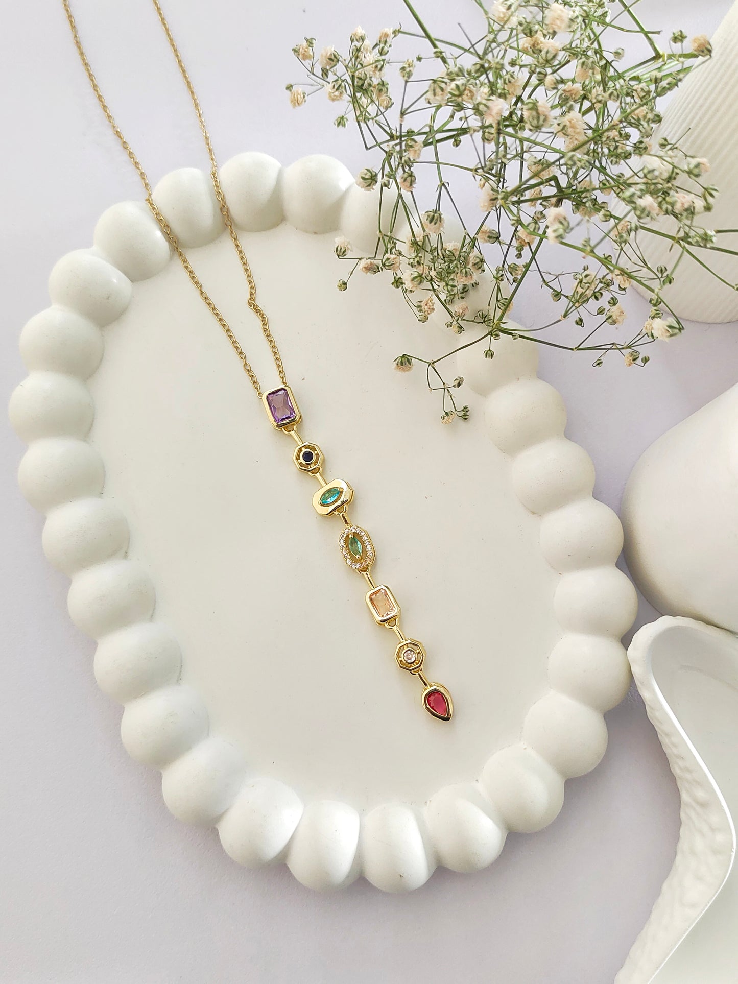 Aurora Gemline Pendant Chain