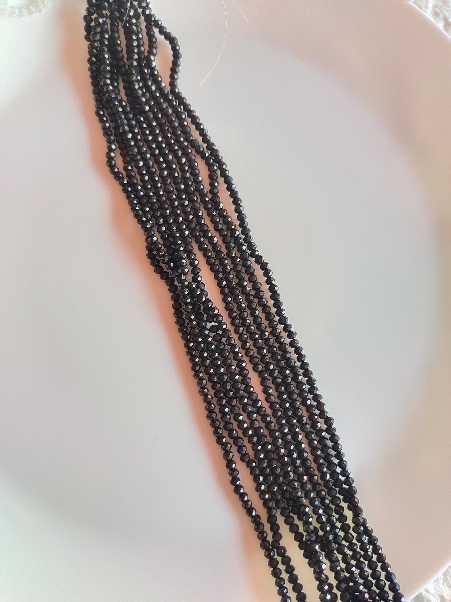 4mm Crystal Beads Black
