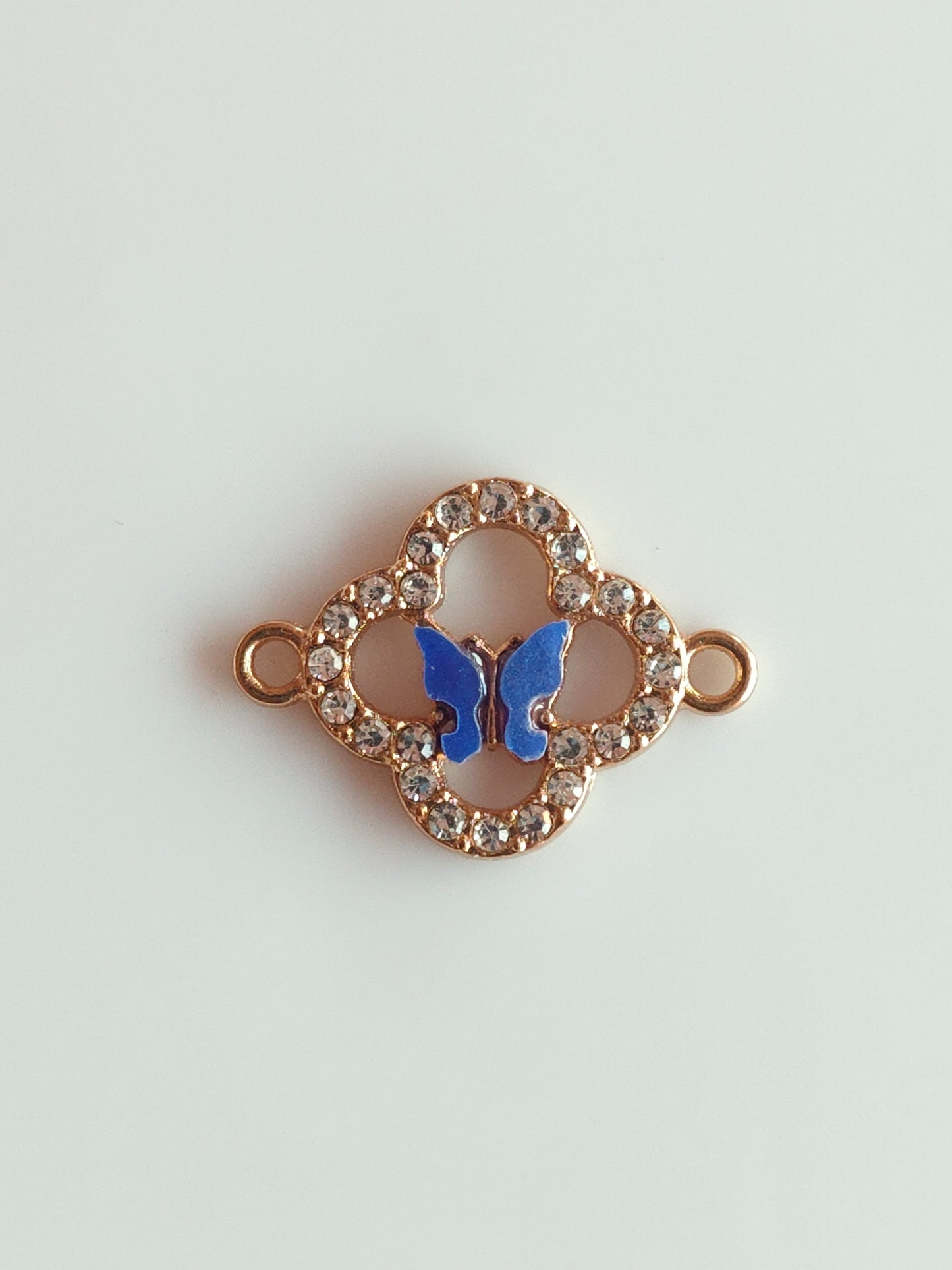 Stone Clover Butterfly Charm - 1 Piece