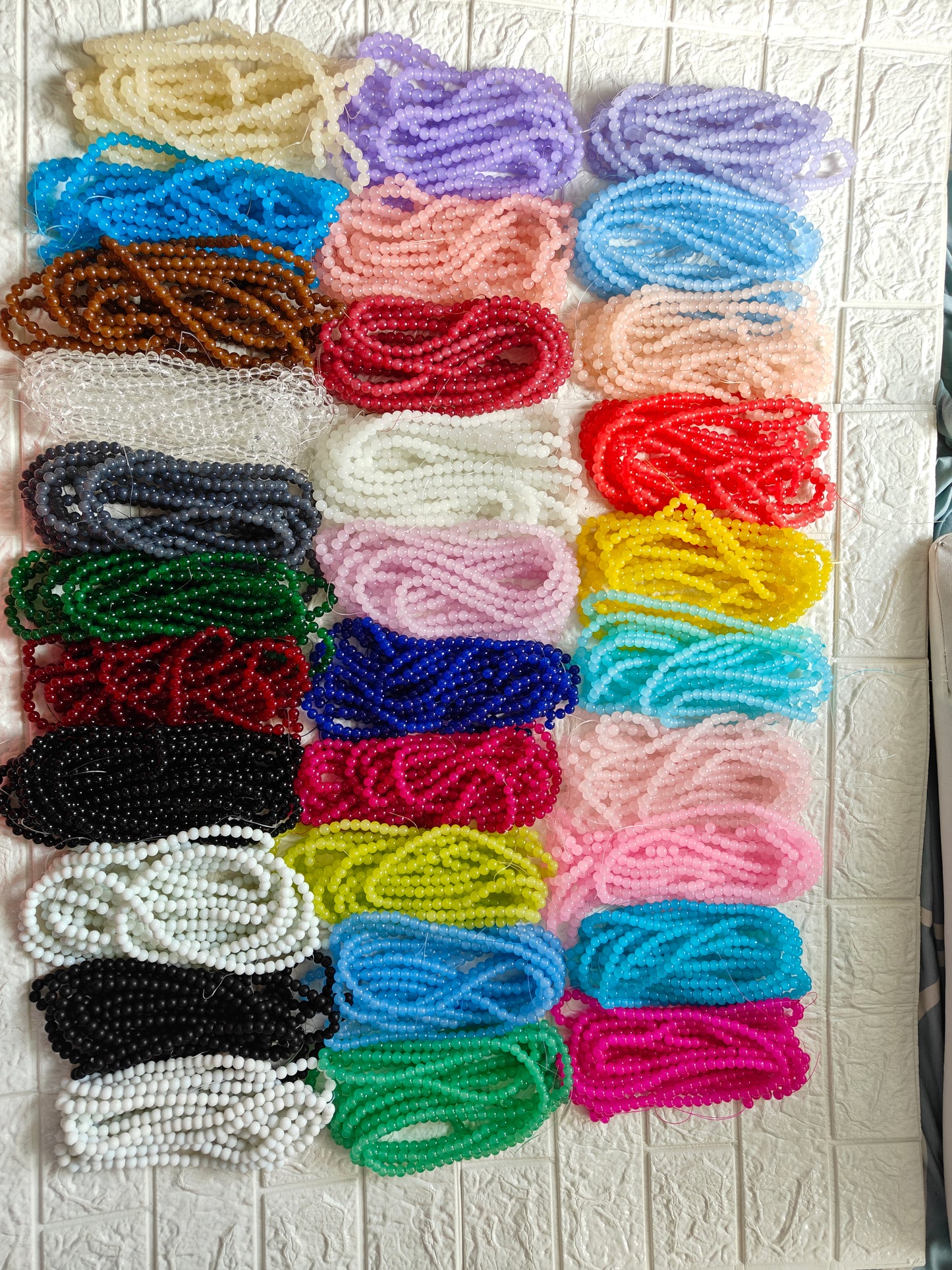 Jelly Beads 8mm - Mix of 10 strings