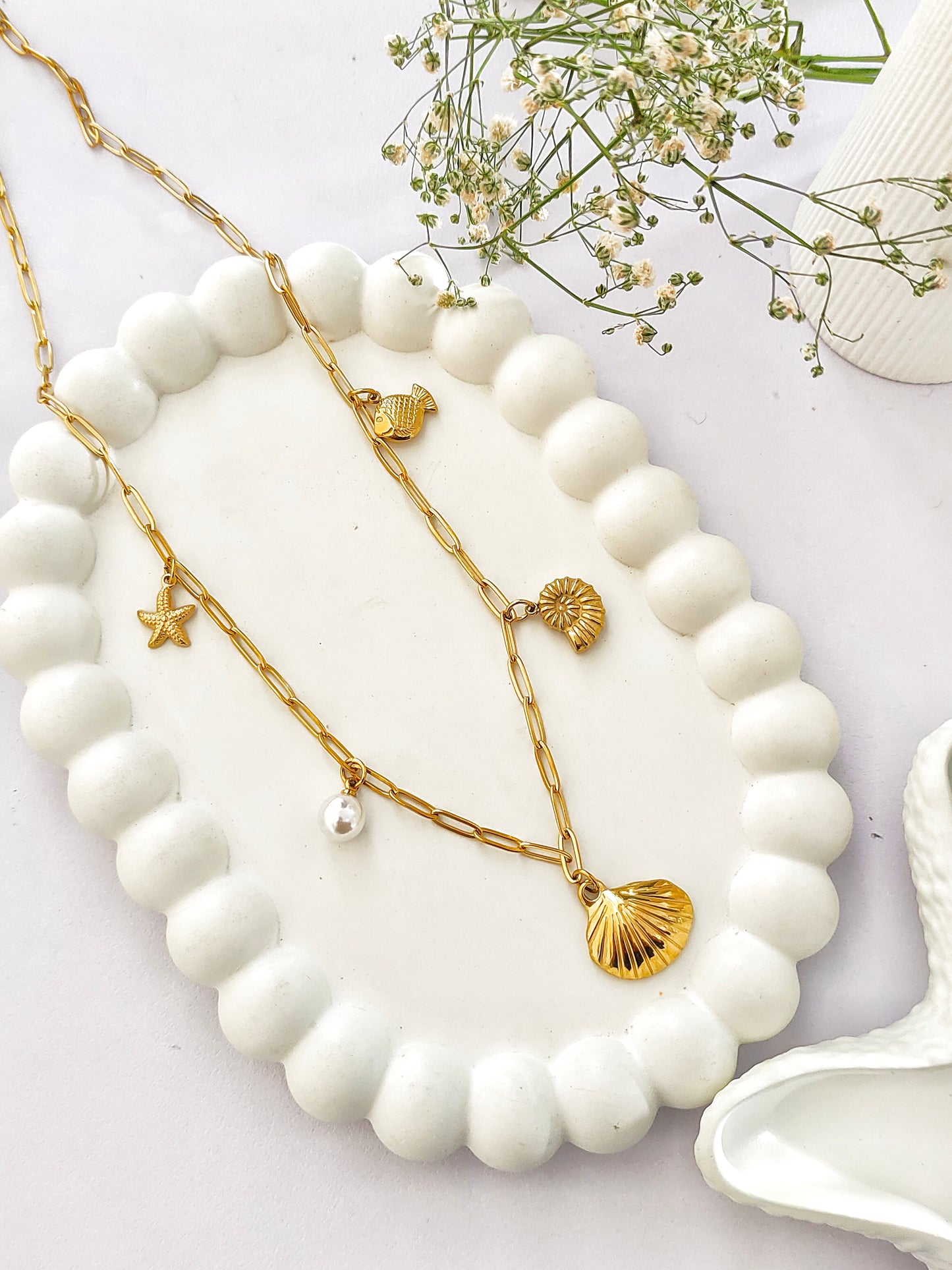 Ocean Whisper Charm Chain