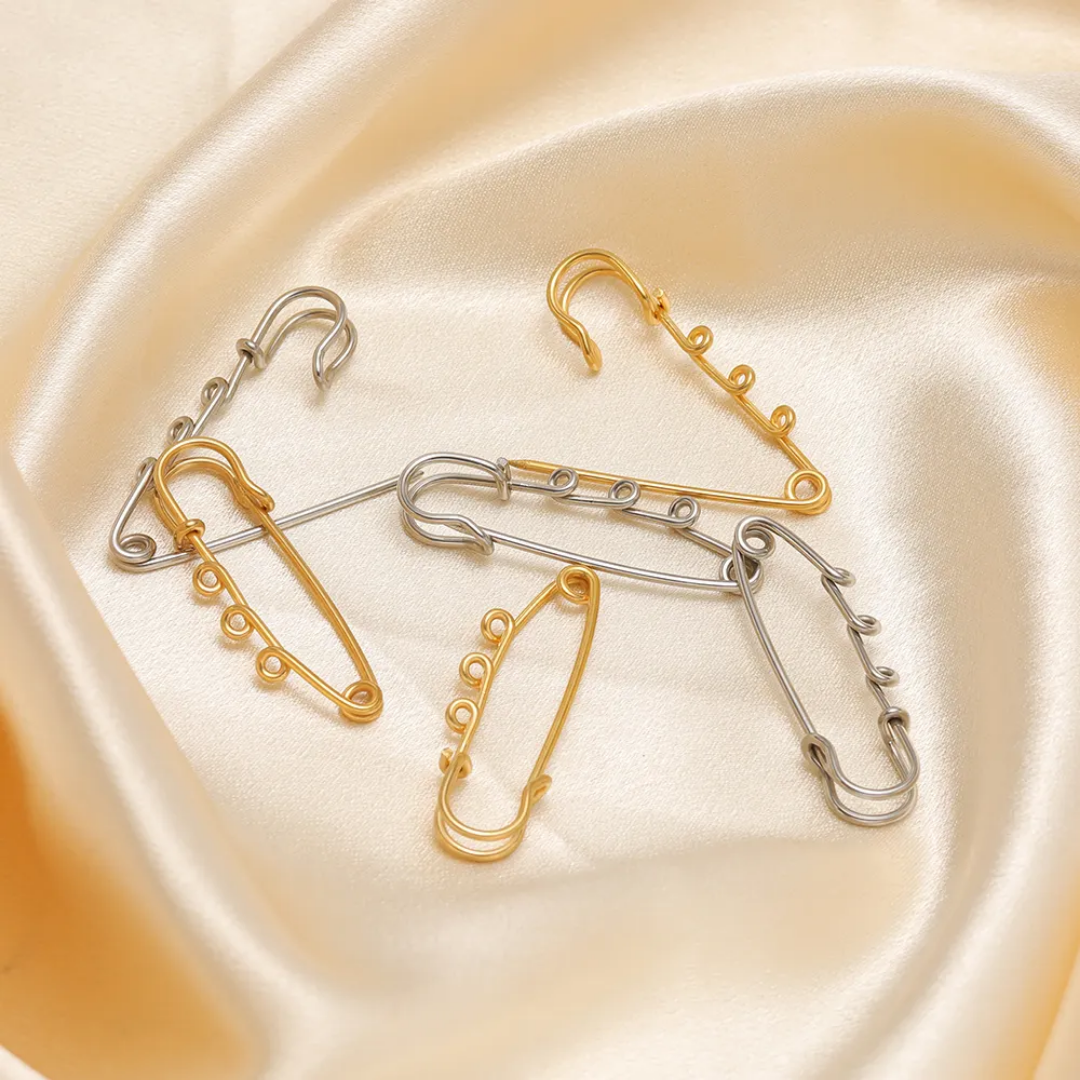 Paper Clip Stainless Steel Connector Charm - 1 Piece