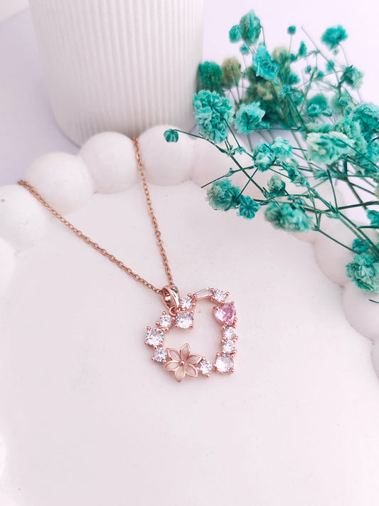 Heart Floral ZC Necklace