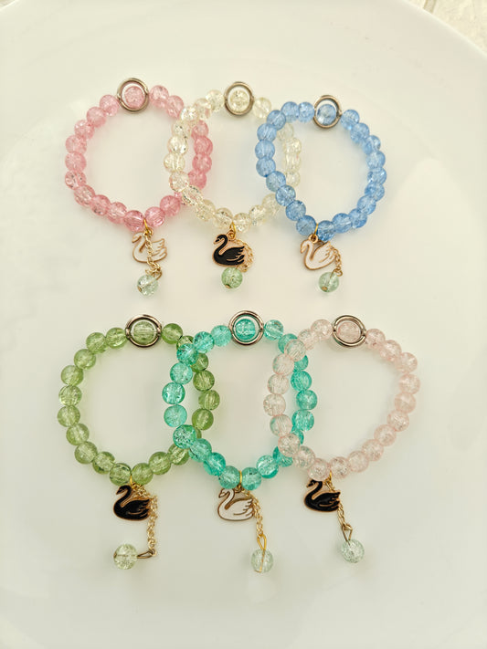 Beaded Swan Bracelet