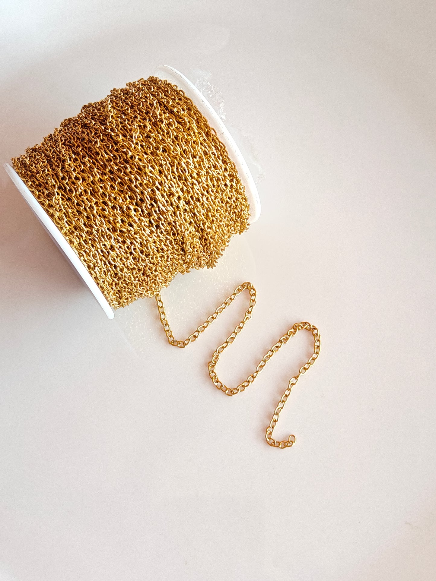 Gold Oval Link Chain 3.5*2.5mm - 1 Meter