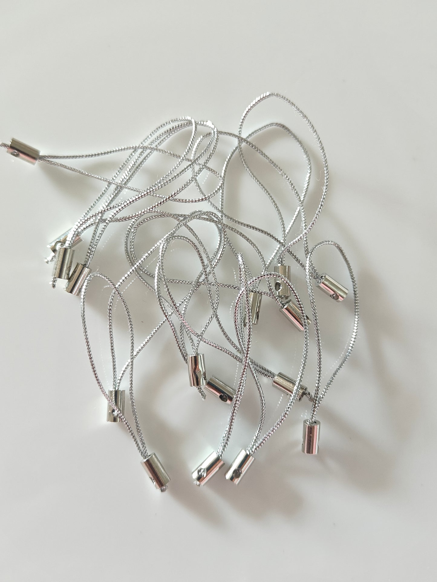 Silver Phone Cord - Pack of 10 Pieces