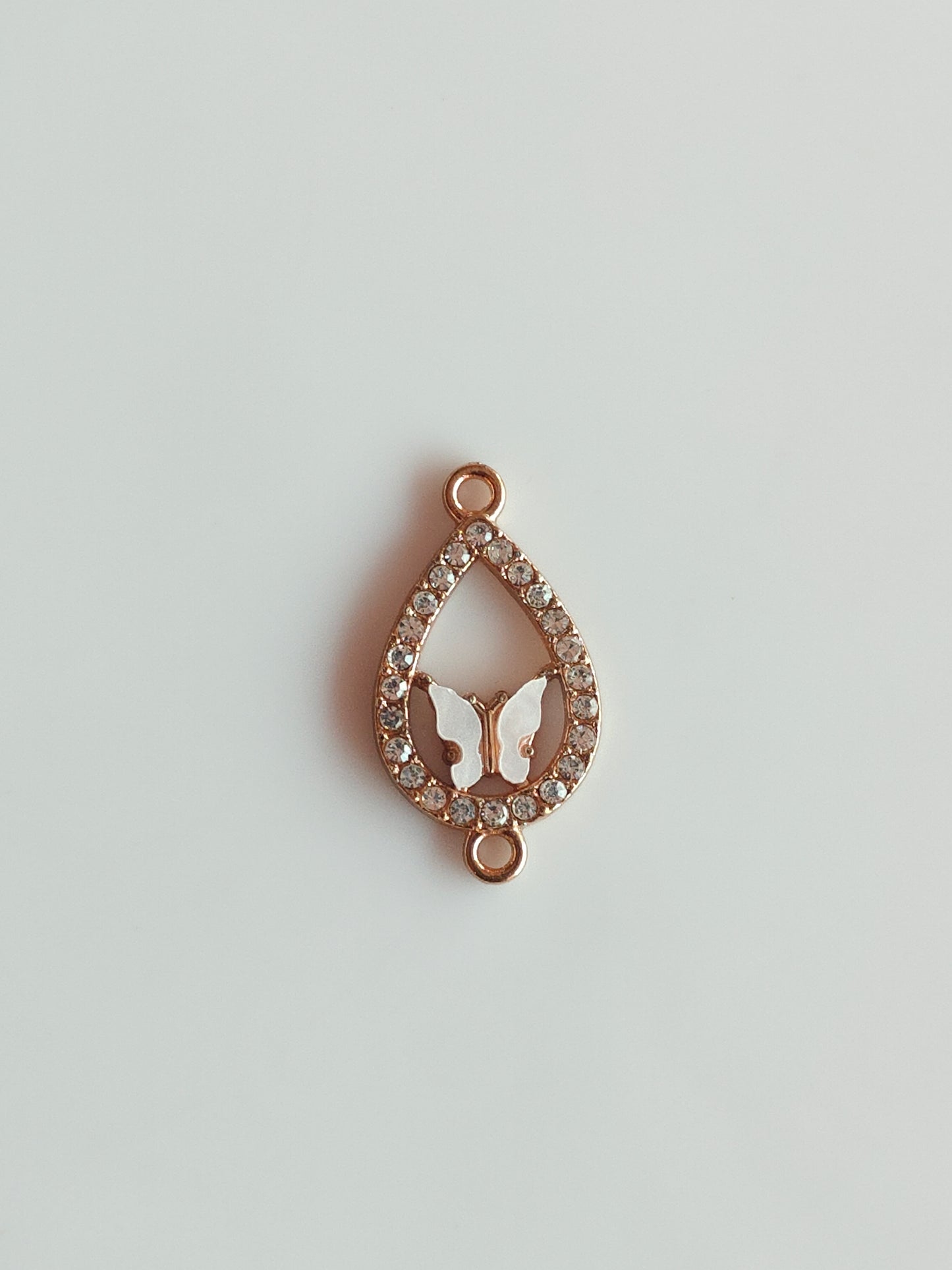 Stone Drop Butterfly Charm - 1 Piece