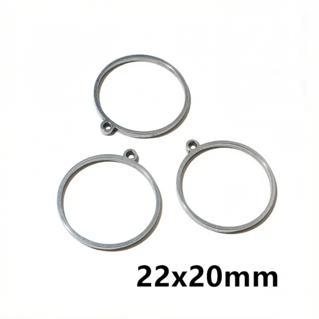 Stainless Steel Open Bezel With Single Hoop - 1 Piece