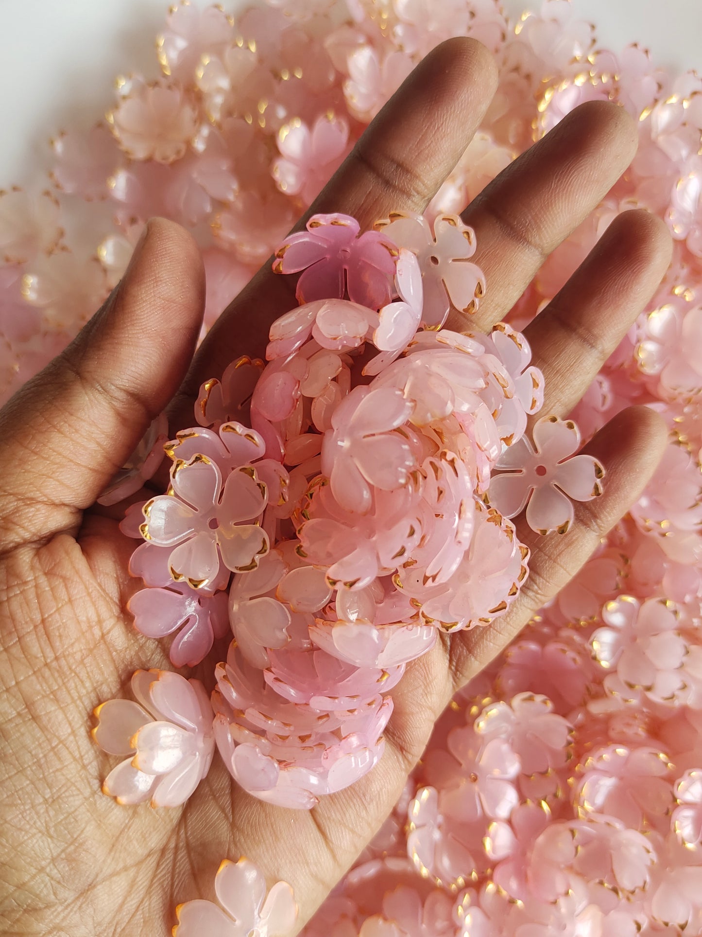 Acrylic Flowers Peach Pink - 20g