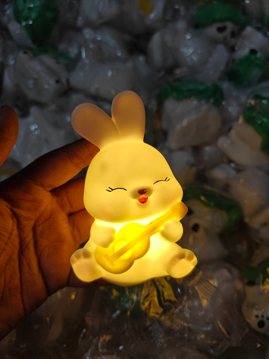Mini Bunny With Guitar Lamp