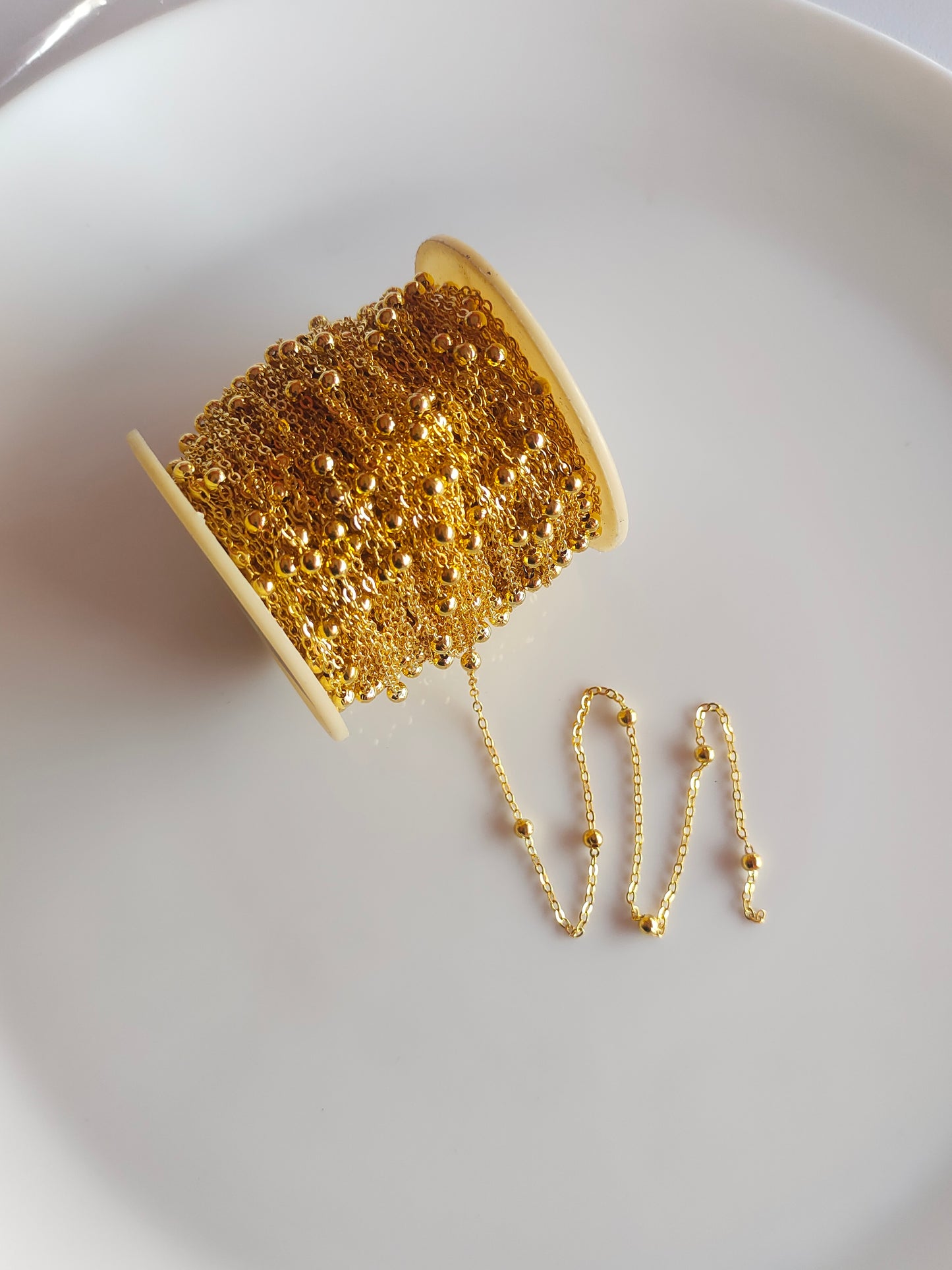 Gold Rhondelle 3mm Oval 3*2mm Link Chain - 1 Meter