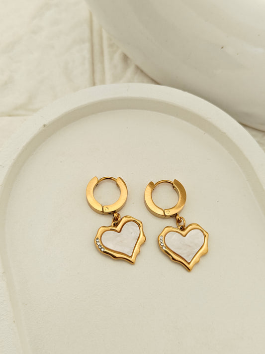 Hearty Enamel Earrings