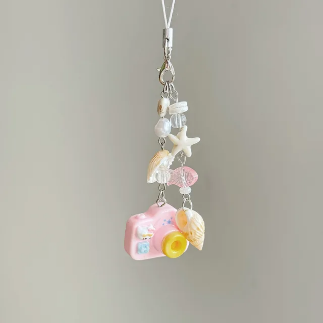 Pink Cam Ocean Phone Hanging Charm