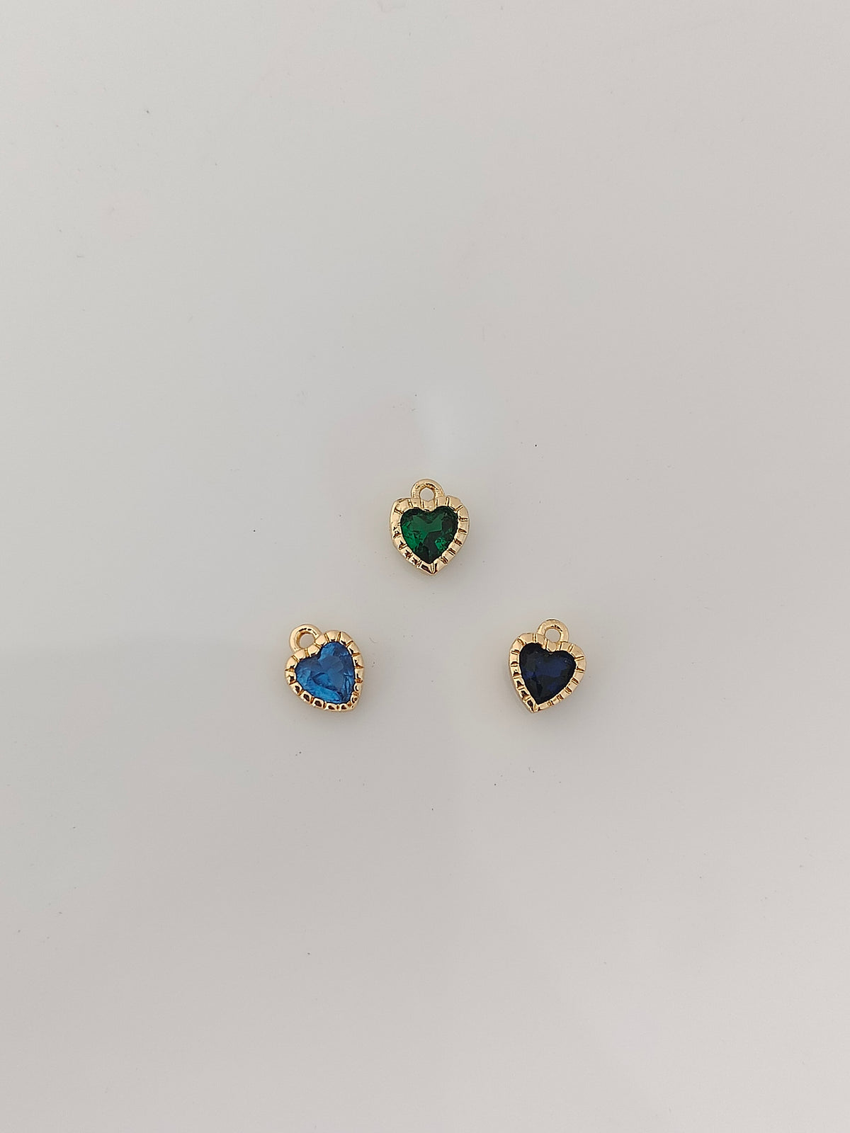 Mini 14K Gold Plated Zircon Heart 7*5mm Charm - 1 Piece