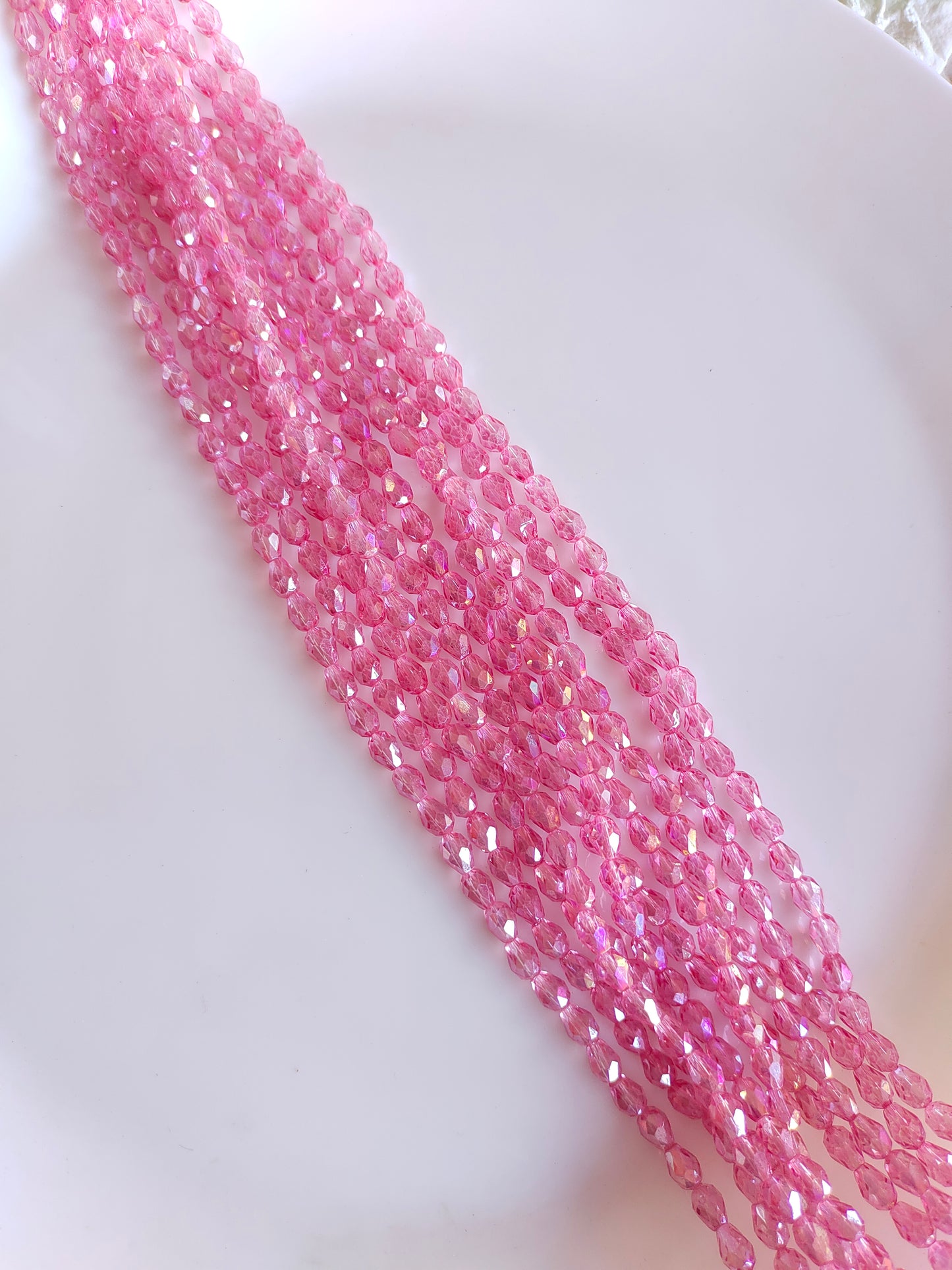 Drop 8*5mm Crystal Beads Pale Red