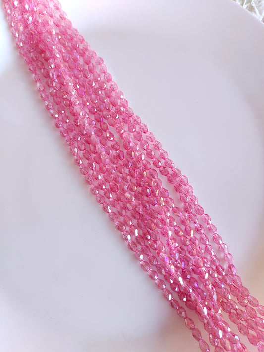 Drop 8*5mm Crystal Beads Pale Red