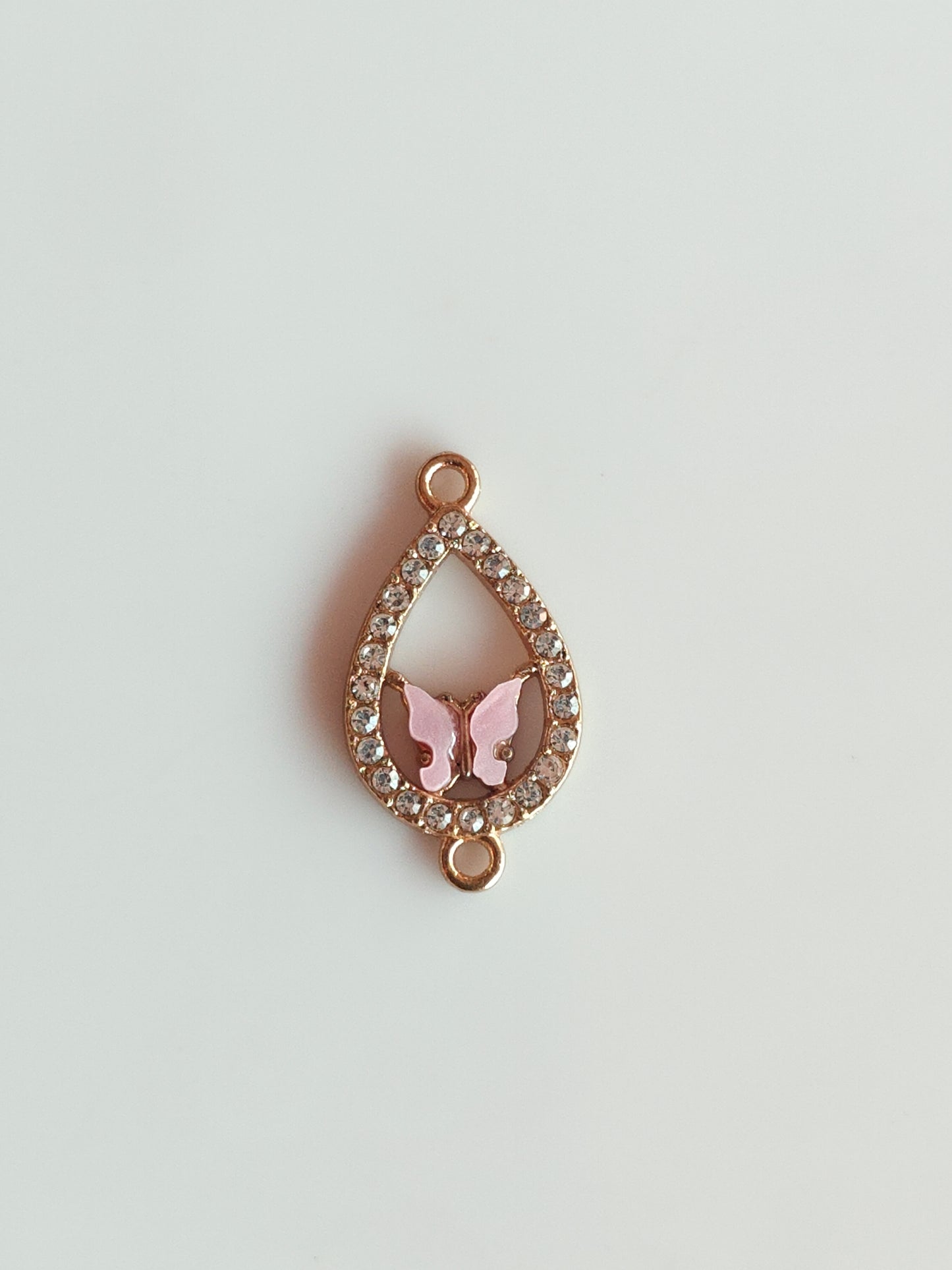 Stone Drop Butterfly Charm - 1 Piece
