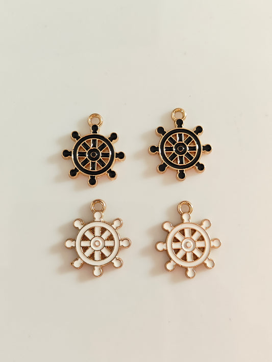 Ship Steering Wheel Charm - 1 Piece