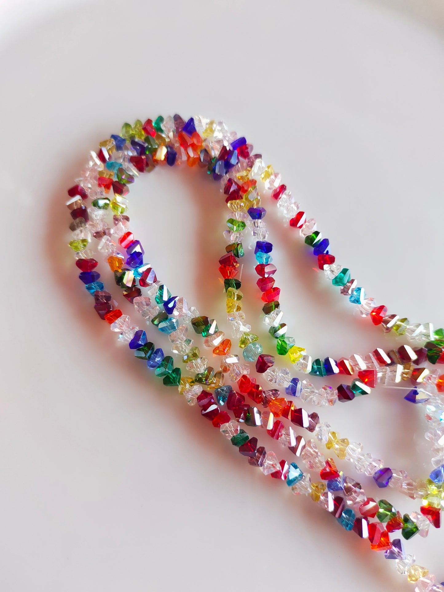 Premium Multicolor Triangle Crystal Beads