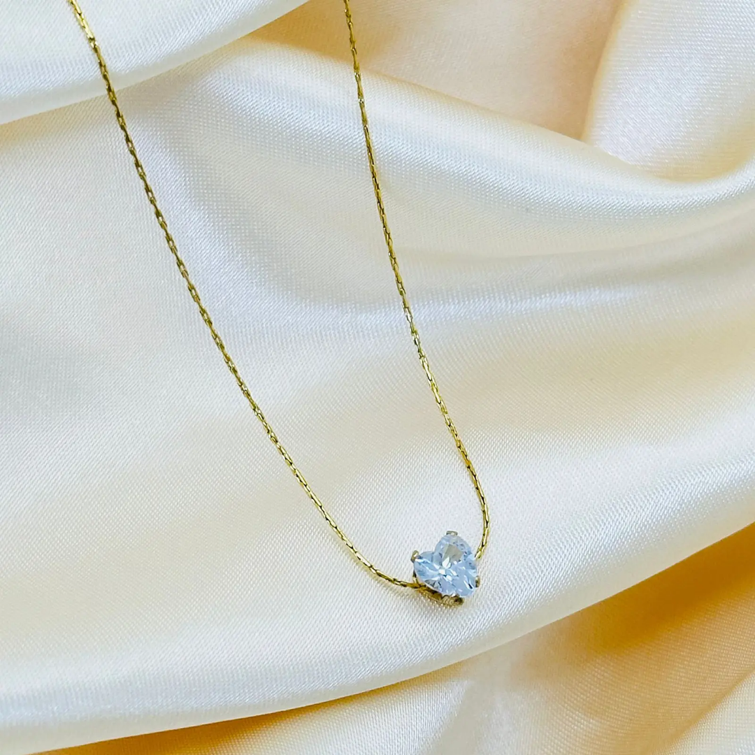 Heart Stone Pendant Chain