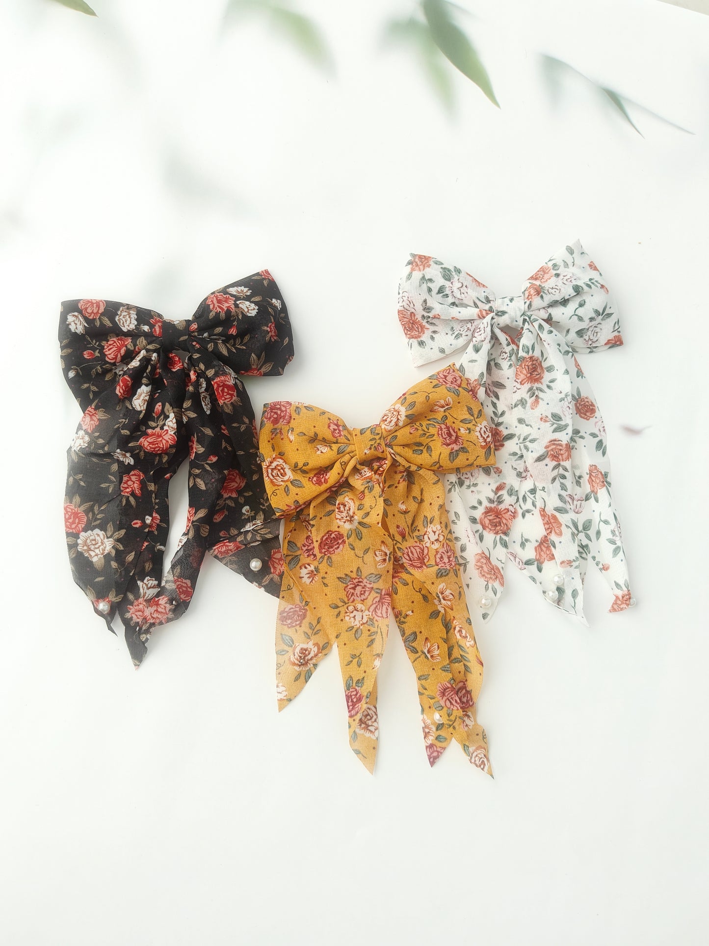 Floral Tail Bows