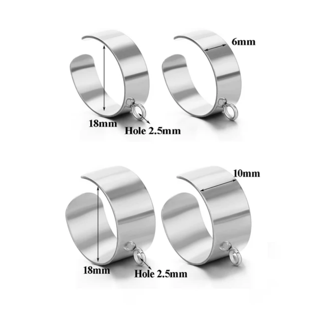 Adjustable Ring With Connector Hoop Stainless Steel - 1 Piece