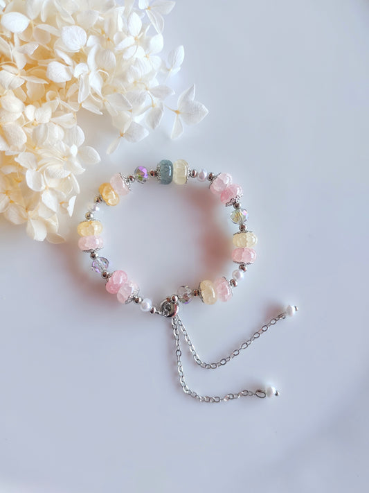 Glimmer Grace Bracelet - Pinkish Yellow
