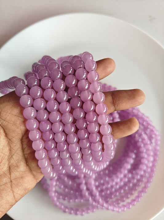 Jelly Beads 8mm Purple 2 - approx. 100 beads