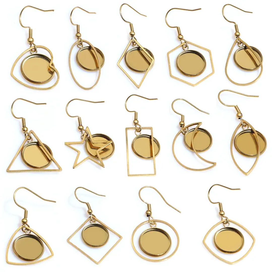 Hanging Hooks with 12mm Circle Base - 1 Pair