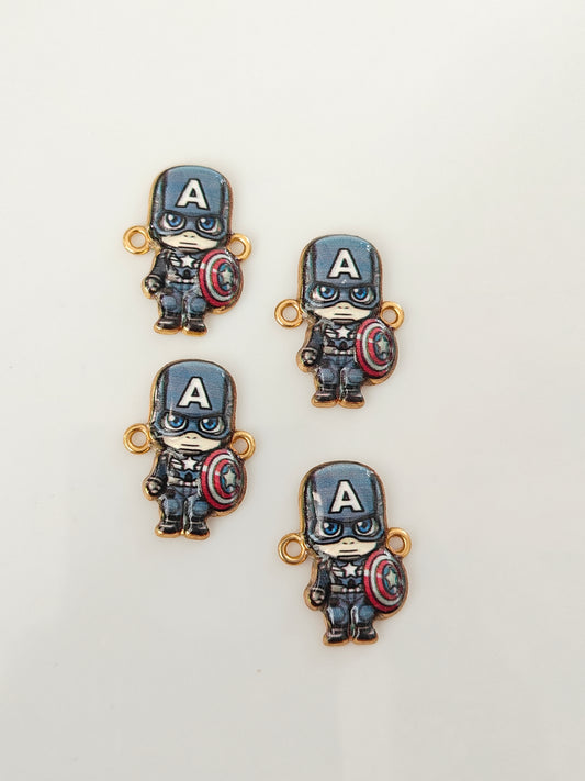 Captain America Connector Charm - 1 Piece