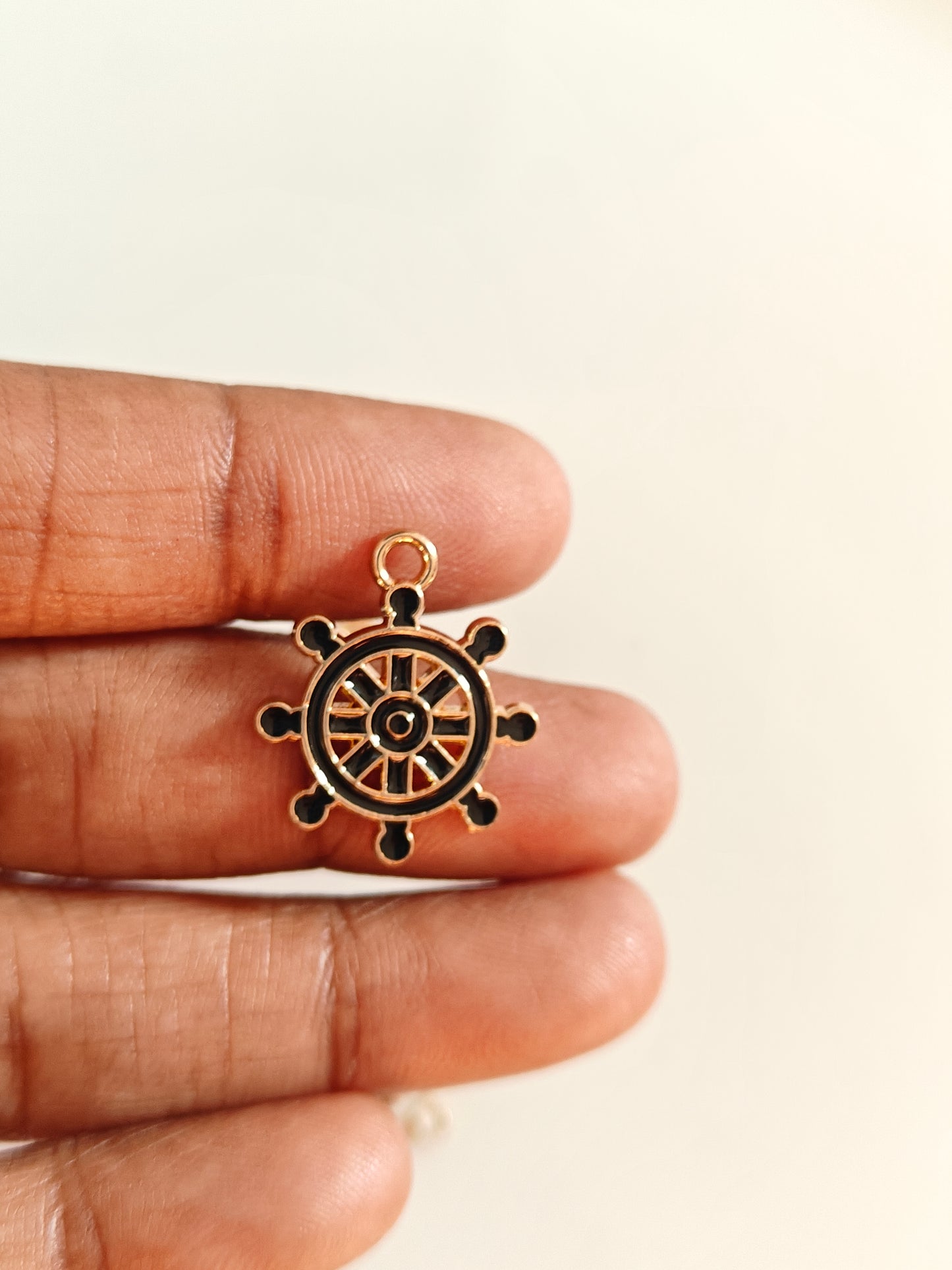 Ship Steering Wheel Charm - 1 Piece