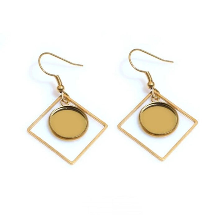 Hanging Hooks with 12mm Circle Base - 1 Pair