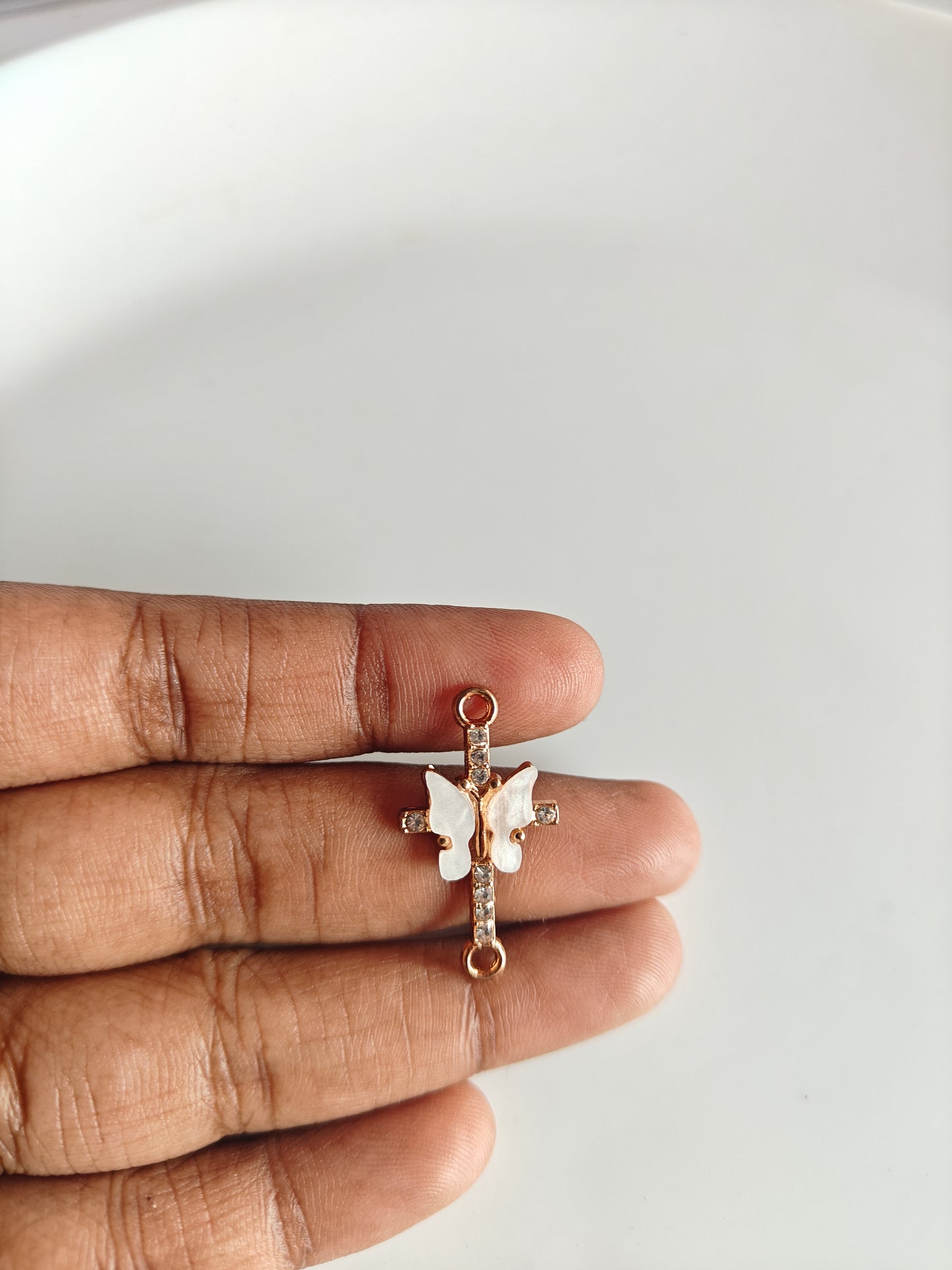 Stone Butterfly Charm - 1 Piece