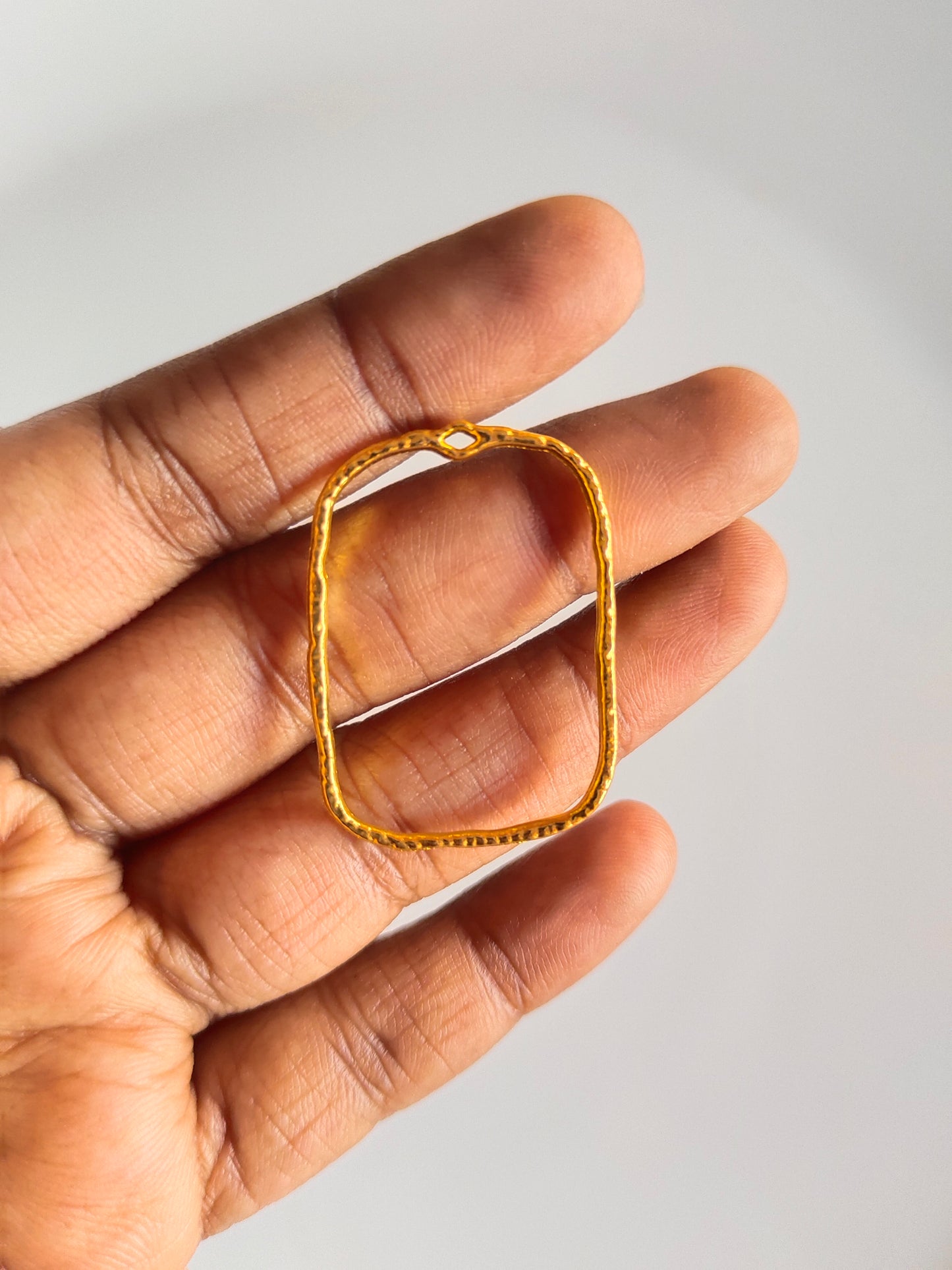 Gold Geometric Open Bezel Set - 1 Set