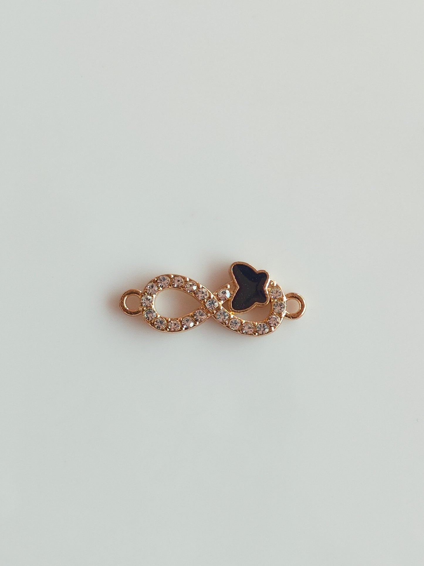Stone Infinity Butterfly Charm