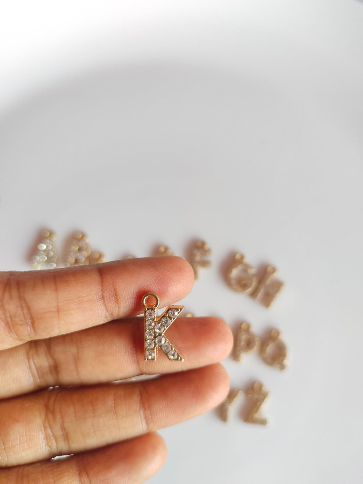 Rhiney Alphabet Charm - 1 Piece