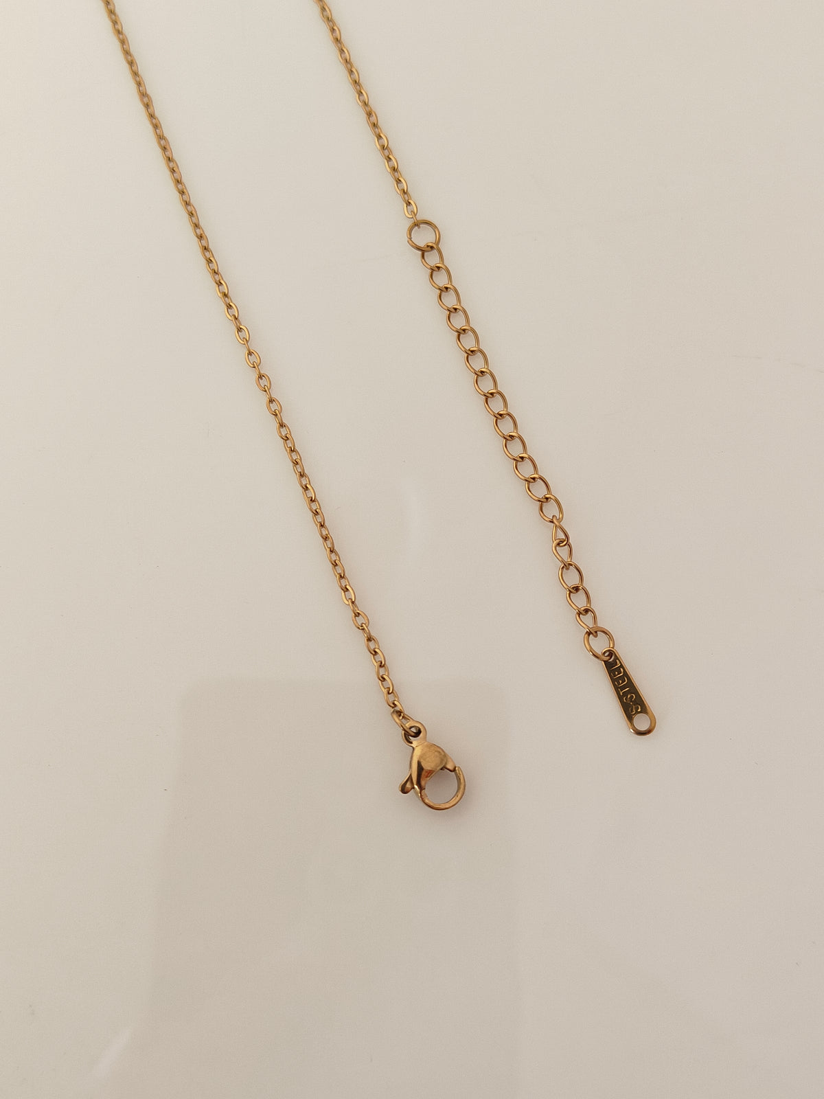 18k Gold PVD Plated Stainless Steel Dainty 2mm Chain With Extension (Anti Tarnish) - 1 Piece