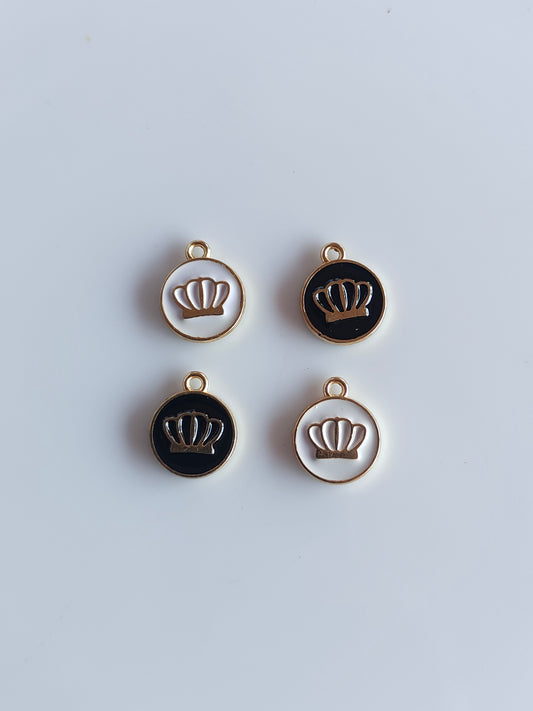 Crown Enamel Charm - 1 Piece